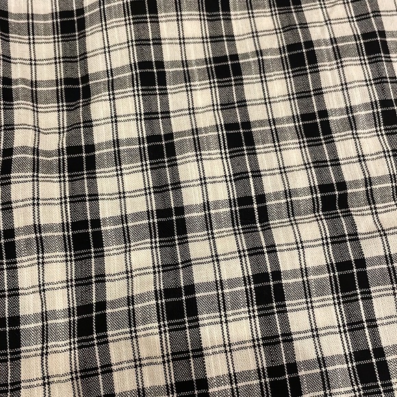 Old Navy black boho gingham peasant or prairie dress size medium tall new - Picture 4 of 7